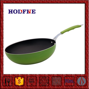 Respetuoso del medio ambiente de alta calidad <span class=keywords><strong>anodizado</strong></span> duro <span class=keywords><strong>wok</strong></span> sartén para restaurante con fondo plano - Product Image 6
