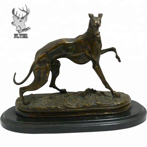 Hete Verkoop Levensgrote Dieren Gieten Bronzen Beeld Dane Easygoing Metalen Hond Sculptuur - Product Image 6