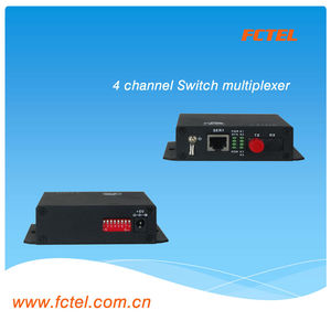 ตัวแปลงสัญญาณแห้ง4ช่องสำหรับเทเลคอม MUX สัญญาณสัมผัสแบบแห้งผ่านไฟเบอร์ออปติก - Product Image 4