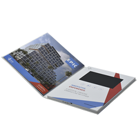 Panneau de Promotion A4 de 5 ou 7 pouces, écran Lcd, couverture rigide, livret vidéo, carte d'invitation pour la publicité