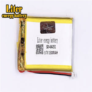 Plug 1,25-2 p <span class=keywords><strong>3</strong></span>,7 V 484251 1500 mAh rechargeable LiPo battery solar Li ion polymer lithium battery with PCM - Product Image 2