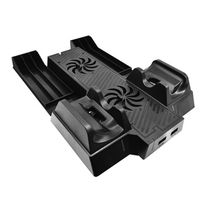 Base de Carga Doble con Ventilador de Refrigeración y <span class=keywords><strong>Almacenamiento</strong></span> de Tarjetas, Soporte Multifuncional de Plástico <span class=keywords><strong>para</strong></span> Videojuegos de <span class=keywords><strong>Xbox</strong></span> One X - Product Image 2