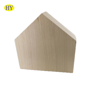 Boîte de présentation en <span class=keywords><strong>bois</strong></span> en forme de maison naturelle inachevée personnalisée pour jouets - Product Image 4