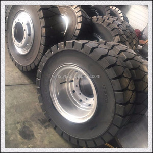 6,00x9 6,50x10 ruedas de caucho macizo pequeño neumáticos y ruedas <span class=keywords><strong>para</strong></span> la carretilla elevadora - Product Image 5