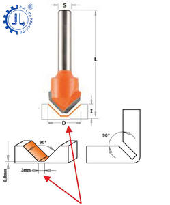 เครื่องมือแกะสลักแผ่นอลูมิเนียมคอมโพสิต (ACM) เครื่องมือเซาะร่องอลูมิเนียม ACP สำหรับดอกเซาะร่อง ACP รูปตัววี - Product Image 3