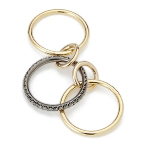 चांदी 925 अनंत काल बैंड काले पत्थर ढेर अंगूठी महिलाओं के लिए सेट - Product Image 2