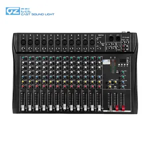 12 Channel usb audio mixer console Mixing Console DJ Mixer with 48V Phantom Power