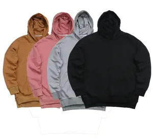 Özel erkek streetwear damla omuz yan böler ile toptan xxxl xxxxl kapşonlu sweatshirtler unisex tişörtü hoodie