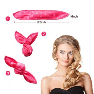 Bigoudis en mousse pour cheveux, boucles sans chaleur, outil de coiffage DIY pour cheveux longs, moyens, ondulés, serrés, en spirale + bandeau gratuit - Product Image 6