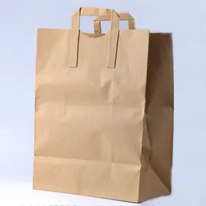 패치 핸들 크래프트 종이 식품 운반 가방