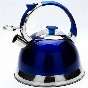 Bouilloire à eau en acier inoxydable pour corps, Pot de thé, ustensile de qualité supérieure, vaporisateur, couleur bleu marine, 0.5MM
