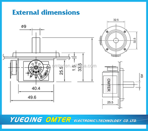 Cần Điều Khiển Chiết Áp Hai Trục OM200A-M4-8125 Cần Điều Khiển Lò Xo Quay Trở Lại - Product Image 3