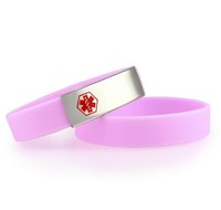 Bracelets d'identification de plaque de polissage gravable bon marché pour diabétiques bracelets d'identification pour autisme