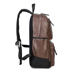 Brand <strong>Brown</strong> Soft Fashion Fancy Computer Mens Designer PU Waterproof High Quality <strong>Backpack</strong> Oem - Product Image 2