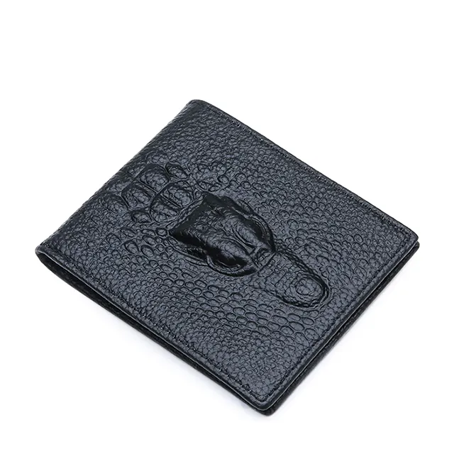 Leather財布短財布多機能運転免許ワニヘッドカードバッグファッショナブルでカジュアル