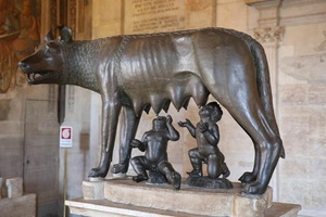 Riproduzione della fonderia d'arte in bronzo giardino antico famosa statua classica del lupo della <span class=keywords><strong>capitolina</strong></span> in bronzo - Product Image 3