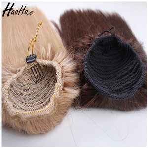 Toptan en güvenli at kuyruğu 100% İnsan saç beraberlik dize Cheer at kuyruğu saç ekleme - Product Image 1