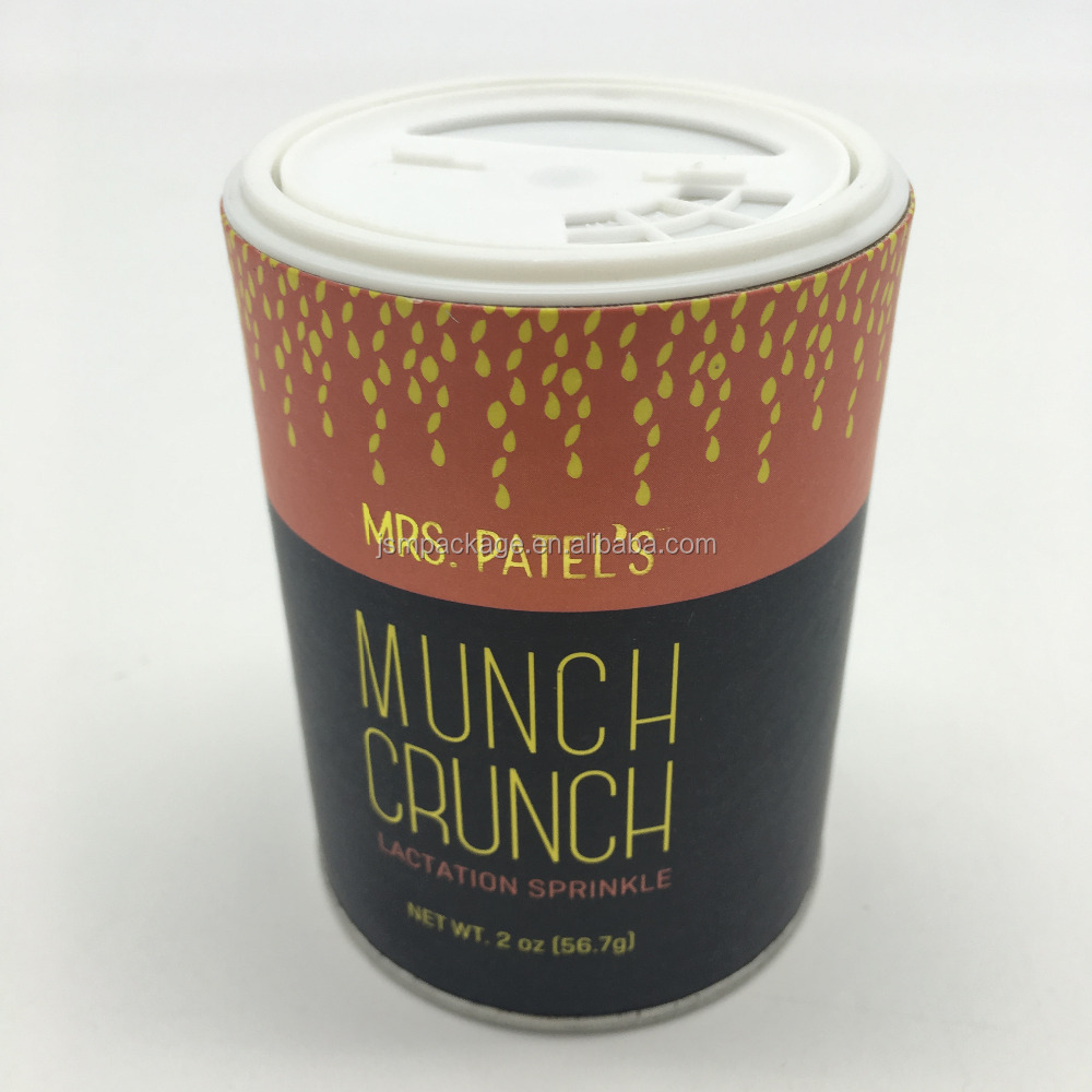 Cardboard Salt Shaker Cylinder Paper Tube with Printing