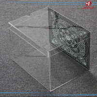 Boîte à chaussures en plastique lucite transparent, pièces, mini vitrine avec couvercle, boîte à chaussures en acrylique transparente, vente en gros