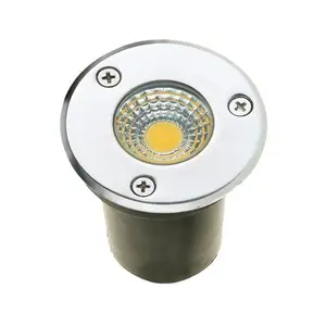 3 W COB Taman Outdoor Taman Tersembunyi IP67 Bawah Tanah Bulat LED Dikuburkan Lampu Inground