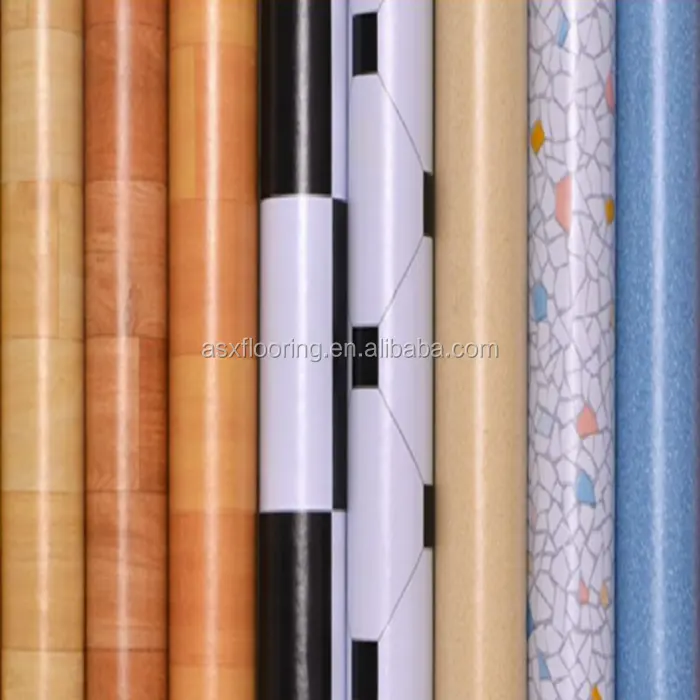 Rolos de piso de madeira de vinil, rolo de plástico uso de pvc para vinil interior, design gráfico, cor simples, moderno, 1 ano