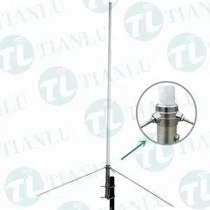 1,7 m TLDiamond X50 omni 144/430mhz vhf uhf de banda dual antena de la estación base con MJ/NJ conector en material de fibra de vidrio