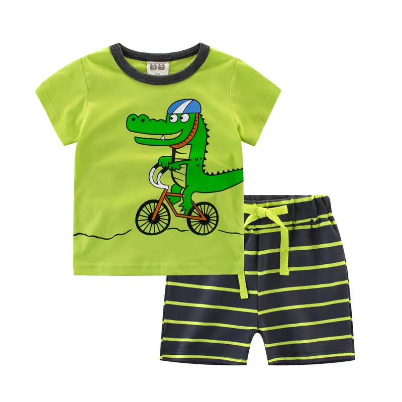 Summer European Style Cotton Kids Print Baby Boy Clothes Sets Children's Clothing Sets Children's wear