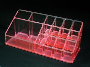 Boîte à rouge à lèvres rectangulaire en acrylique transparent moulé par injection à 24 compartiments pour le rangement du maquillage - Product Image 4