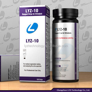 Лиз 10 параметров тест-полоски для анализа мочи/полоски реагента для крови, кетона, глюкозы, pH,URS-10T - Product Image 6