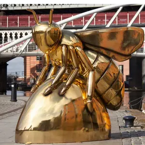 Moderna di Arte In Acciaio Inox Honey Bee Scultura