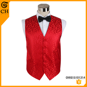 Gilet <span class=keywords><strong>rouge</strong></span> de Style classique, personnalisé, de marque, bon marché, en Polyester, pour hommes et garçons, <span class=keywords><strong>costume</strong></span> - Product Image 2