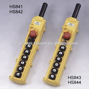 Pendentif de levage HS842 avec bouton-poussoir, étanche, Double vitesse, bouton-poussoir avec butée d'urgence et sélecteur à 2 positions - Product Image 2