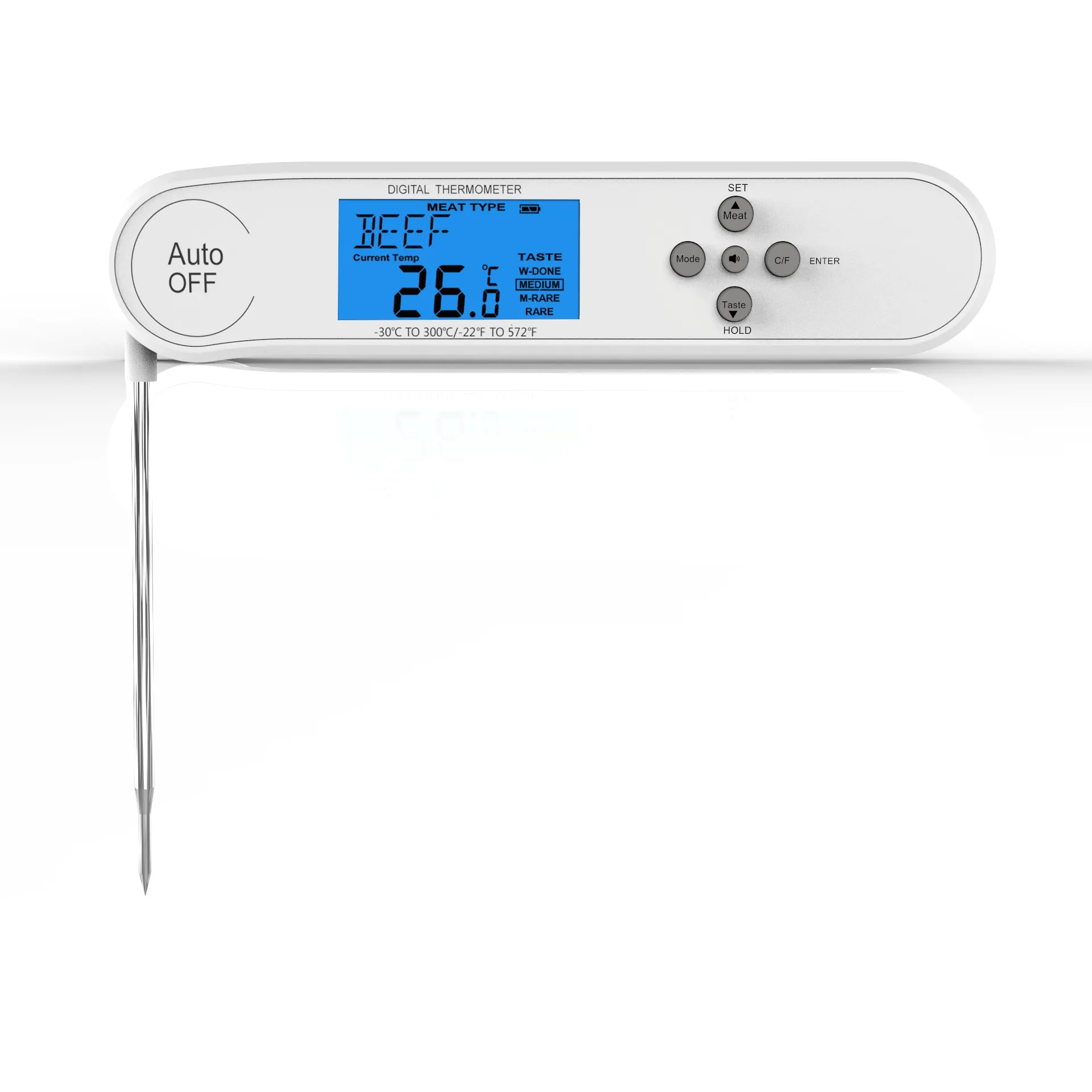 CH-209ホット販売目覚まし時計温度デジタル調理温度計防水肉温度計