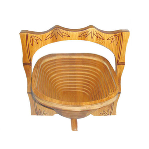 Pieghevole quadrato a forma <span class=keywords><strong>di</strong></span> bambù in <span class=keywords><strong>legno</strong></span> con vernice per noci <span class=keywords><strong>di</strong></span> pane Bambu Coaster decorazione floreale cesto <span class=keywords><strong>di</strong></span> bambù - Product Image 5