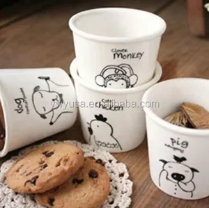 Tasse blanche du zodiaque chinois pour enfants, 12style différents, en céramique d'animaux, tasses h6,5 x 7cm, emballage en papier kraft