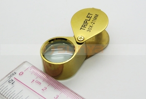 30x21mm Bijoux Idetification Loupe Bijoutier Loupe Avec Cadre En Acier Inoxydable - Product Image 3