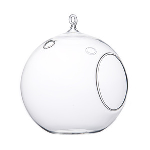 Air Plant Glass Terrarium <strong>Tea</strong> <strong>Light</strong> Cover <strong>Hanging</strong> 100mm Clear Glass Ball Candle <strong>Holders</strong> for Wedding Decoration - Product Image 3