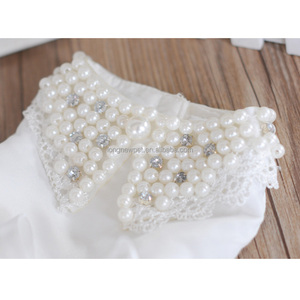 White Pearl Collar Brautkleider Kleid <span class=keywords><strong>Doggie</strong></span> Kleidung Pet Coat für Hund - Product Image 3