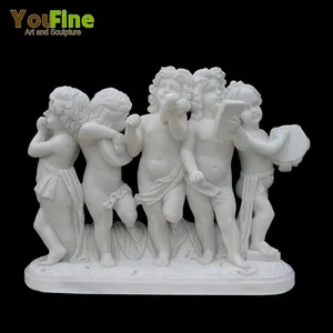 Factory White Marble Nude Cute Kid Boys Statue