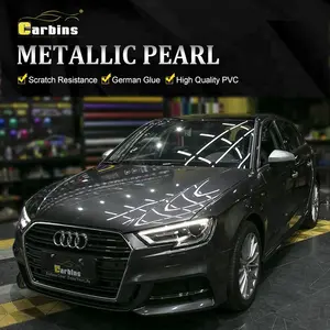 CARBINS Auto Auto Wickelt Vinyl Metallic Perle Grau Für Auti Limousine Spezielle Designs Aufkleber