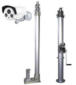 Torre de telecomunicações móvel de 4m a 20m, mastro telescópico portátil para antena de TV, postes de iluminação para inundações - Product Image 1
