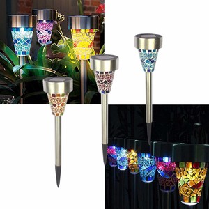 Stainless Steel Solar Mosaic LED <strong>Pathway</strong> <strong>Lights</strong> Solar Garden <strong>Light</strong> for <strong>Christmas</strong> Holiday Outdoor Decoration - Product Image 1