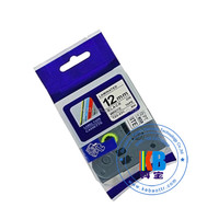 Cassette d'étiquettes compatible Tze 231 Label Ruban d'imprimante à ruban de stratification 12mm