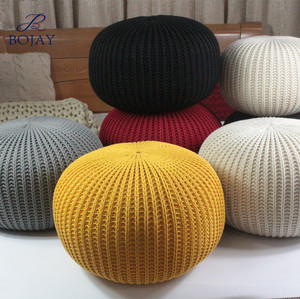 Crochet <strong>Pattern</strong> <strong>Ottoman</strong> Tutorial XL Large Crochet <strong>Pouf</strong> Poof <strong>Knitted</strong> Footstool Home Decor Floor Cushion