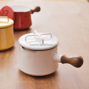 Men Sữa Pan, Mini Bơ Ấm Hơn, Saucepan Pan Đồ Nấu Nướng Với Tay Cầm Bằng Gỗ - Product Image 2