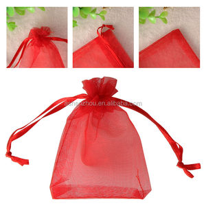 Pochette en <span class=keywords><strong>organza</strong></span> personnalisée bon marché, sac à cordon en maille transparente en <span class=keywords><strong>organza</strong></span>, sac à bonbons pour bijoux - Product Image 4