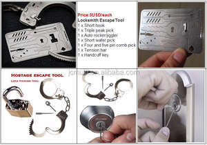 Outil de crochetage de serrure de taille <span class=keywords><strong>carte</strong></span> de crédit pour la survie en plein air et le camping, avec outil d'évasion en cas d'otage - Product Image 2