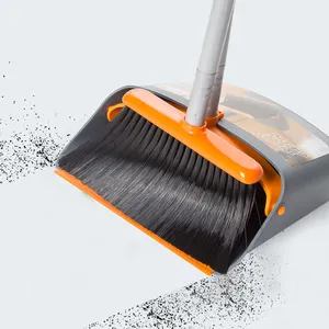 New Design Hot Selling Plastic Material Long Handle Dustpan And Broom Set