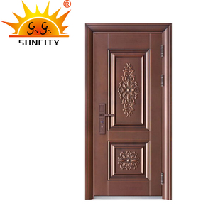 Singolo esterno porte in acciaio <span class=keywords><strong>ingresso</strong></span> principale di vetro prezzo di telaio della porta in acciaio inox - Product Image 3