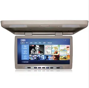 Super wide screen display 19 inch flip down car monitor with TV AV Video Display monitor